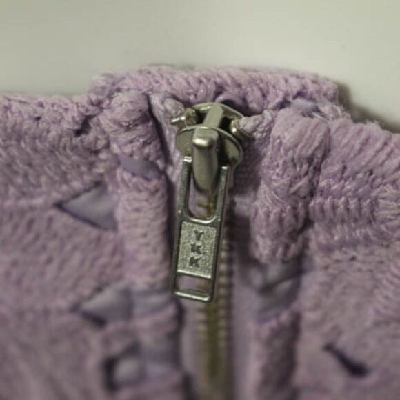 NEW Asos Purple Open Knit Strapless Bustier Top 0 - Picture 4 of 6